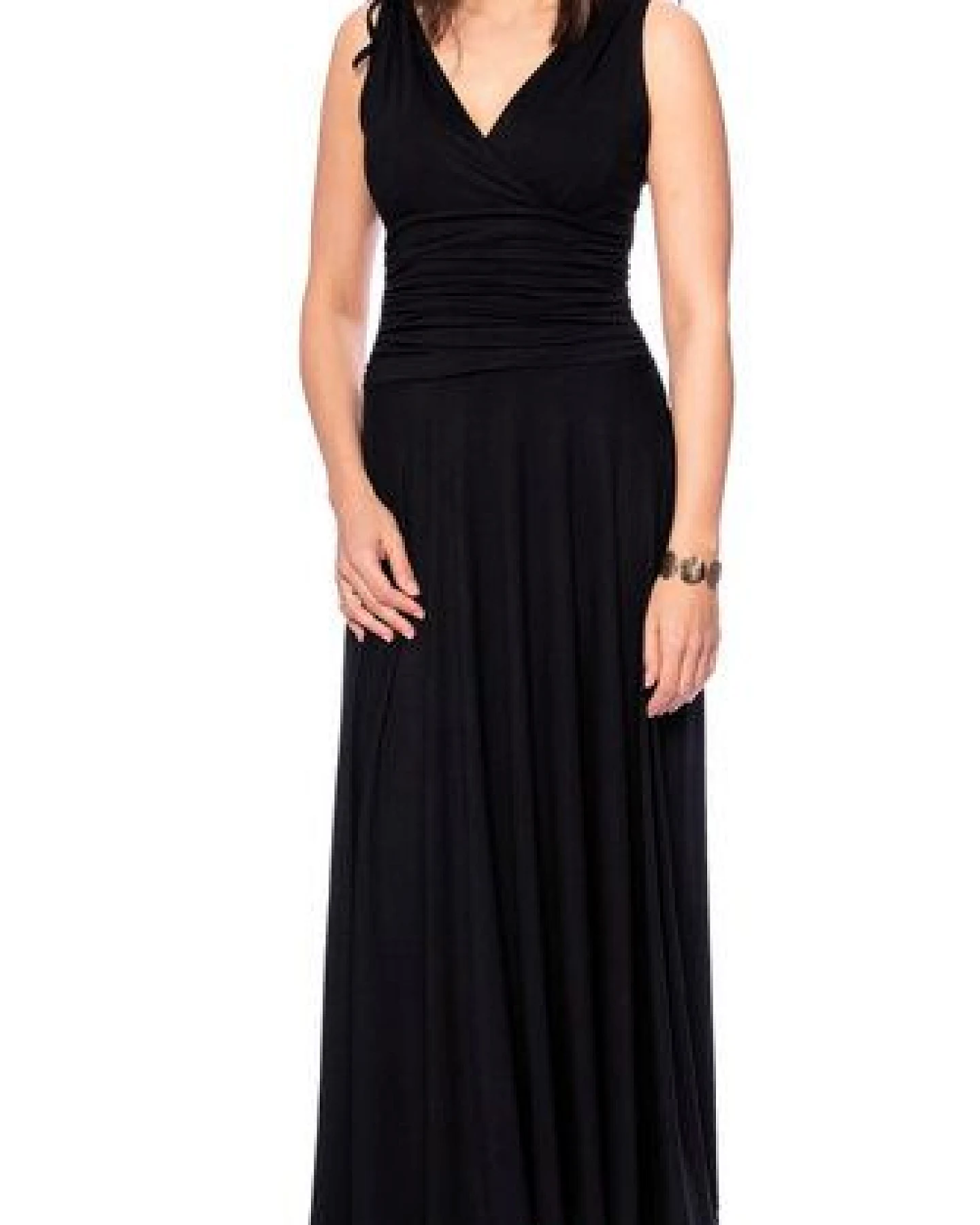 Ingoria VERIA Maxi Kleid in Wickeloptik mit gerafftem Taillenbund – Ansicht 2