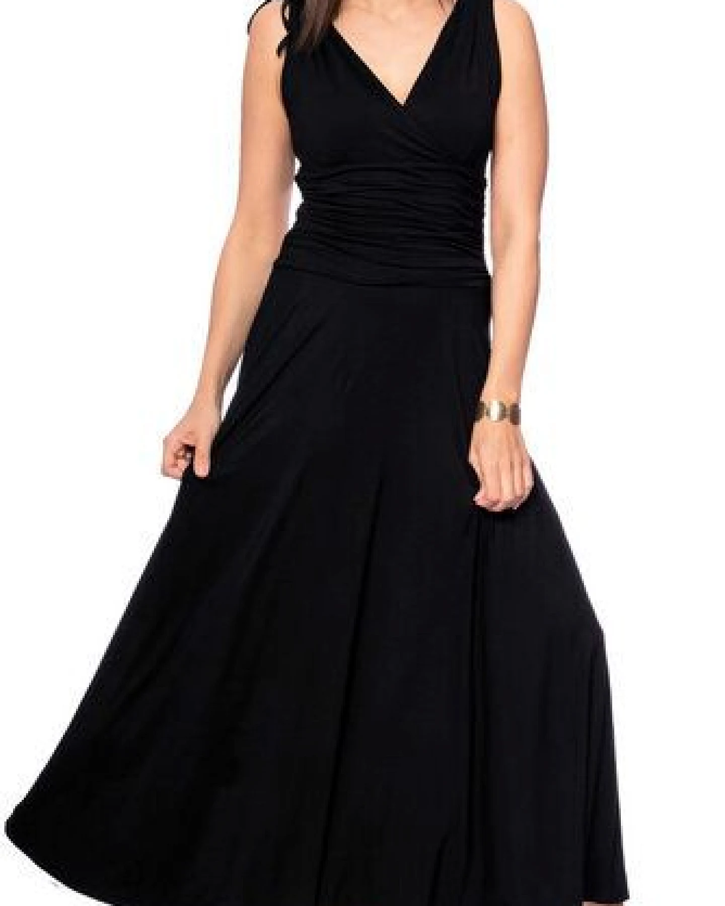 Ingoria VERIA Maxi Kleid in Wickeloptik mit gerafftem Taillenbund – Ansicht 3