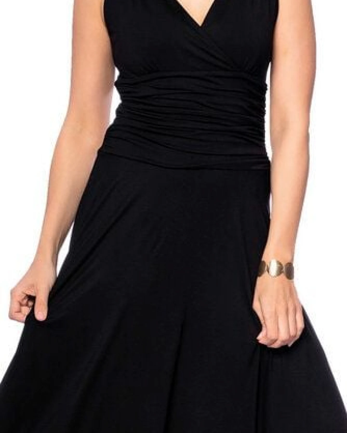 Ingoria VERIA Maxi Kleid in Wickeloptik mit gerafftem Taillenbund – Ansicht 4