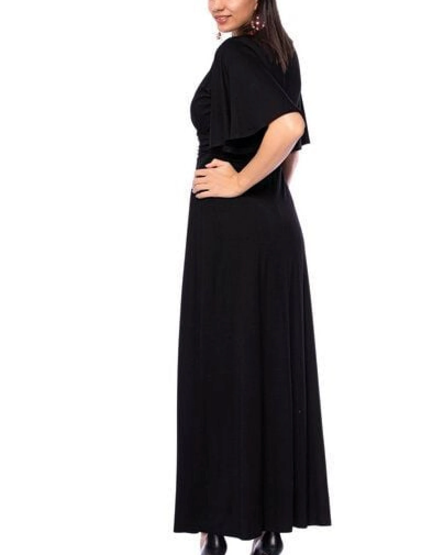 Ingoria NOELIA Maxikleid in Wickeloptik mit Schmetterlingsärmel – Ansicht 4