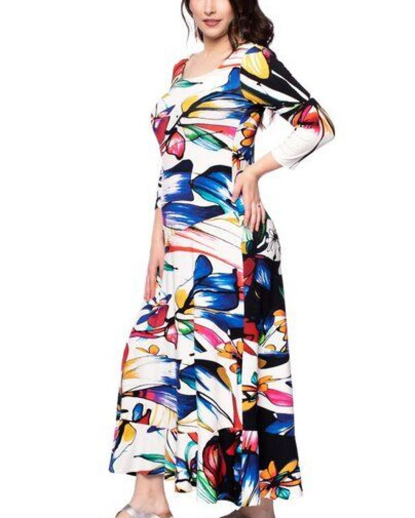 Ingoria CAMILLA Maxikleid mit 3/4 Arm (Mit Print) – Ansicht 3
