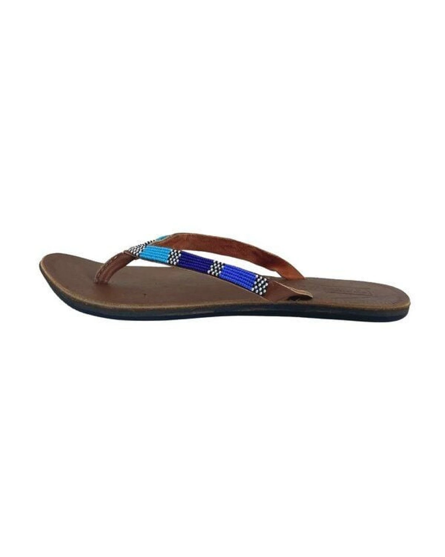 Swahili Coast Ledersandalen mit Perlen - ATLAS - Multi & Blue – Ansicht 3