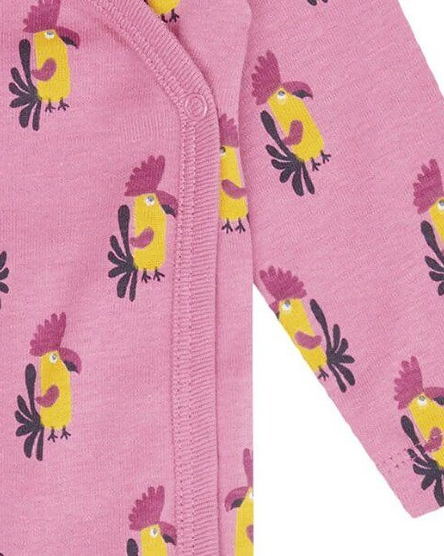 sense-organics Baby Wickelbody *Kroko grün*/*Kakadu pink* Gots & Fair Trade I Sense Organics – Ansicht 2