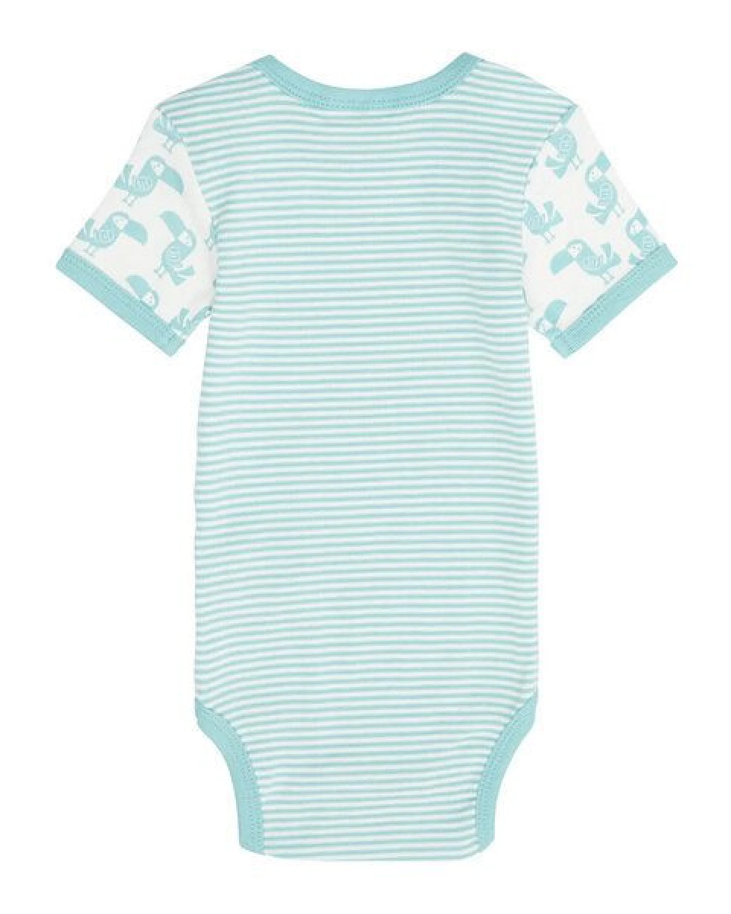 sense-organics Babybody Kurzarm *Tukan blau*/*Tukan olive* Gots & Fairtrade I Sense Organics – Ansicht 2