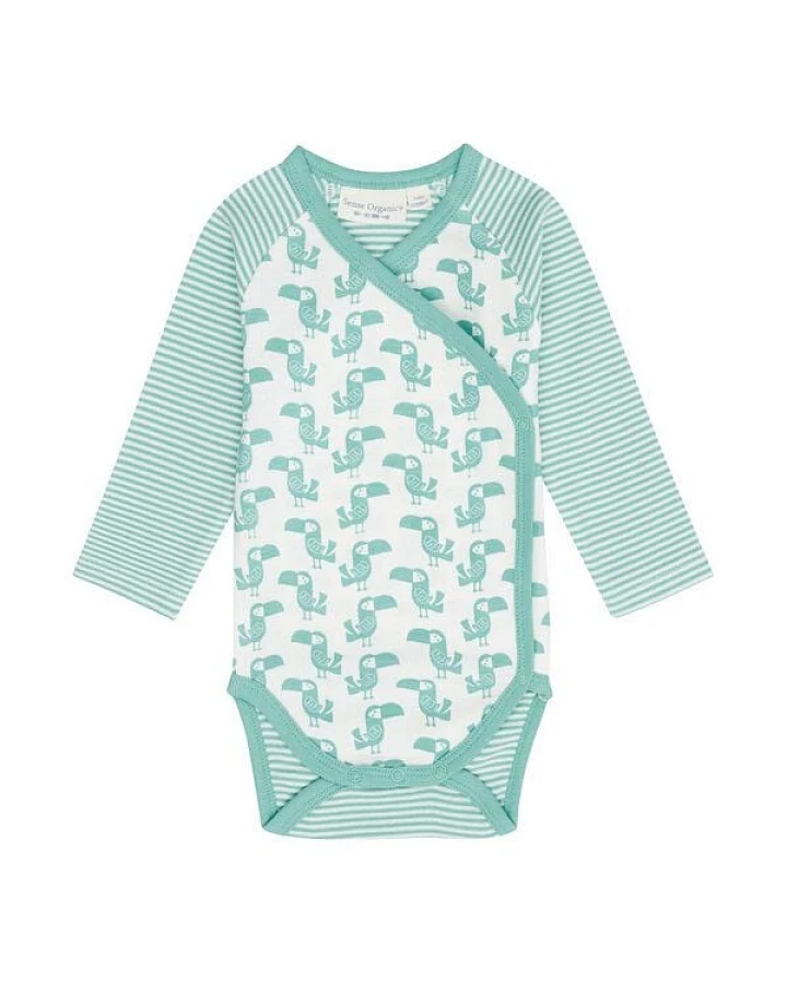 sense-organics Baby Wickelbody *Tukan blau*/*Tukan olive* Gots & Fairtrade I Sense Organics