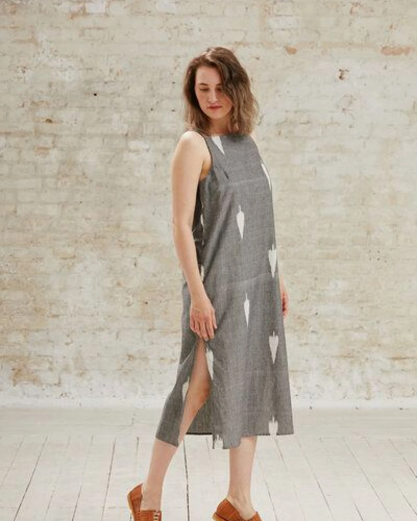 Jyoti - Fair Works Bio-Baumwoll Kleid Renu Ikat – Ansicht 4