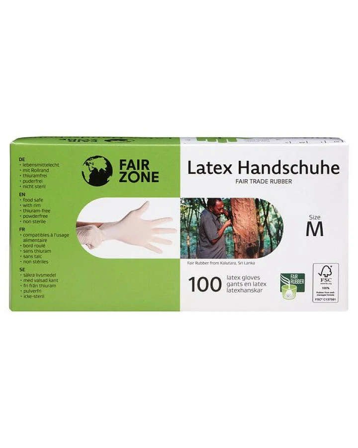 FAIR ZONE Einweg Latex Handschuhe 100 Stück, verschiedene Größen