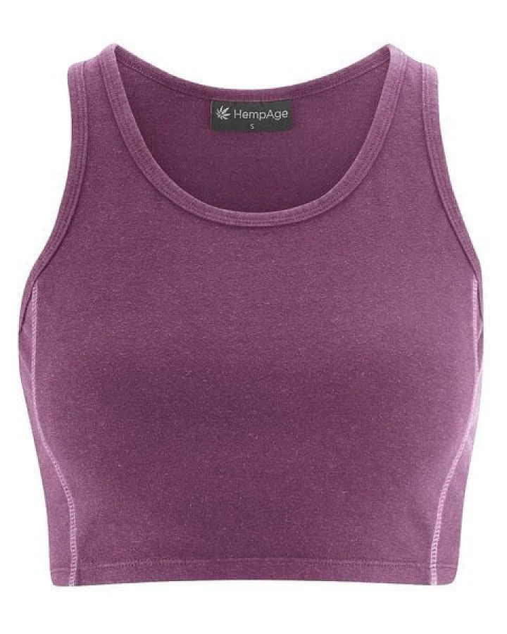 Hempage Damen Yoga Top Hanf/Bio-Baumwolle