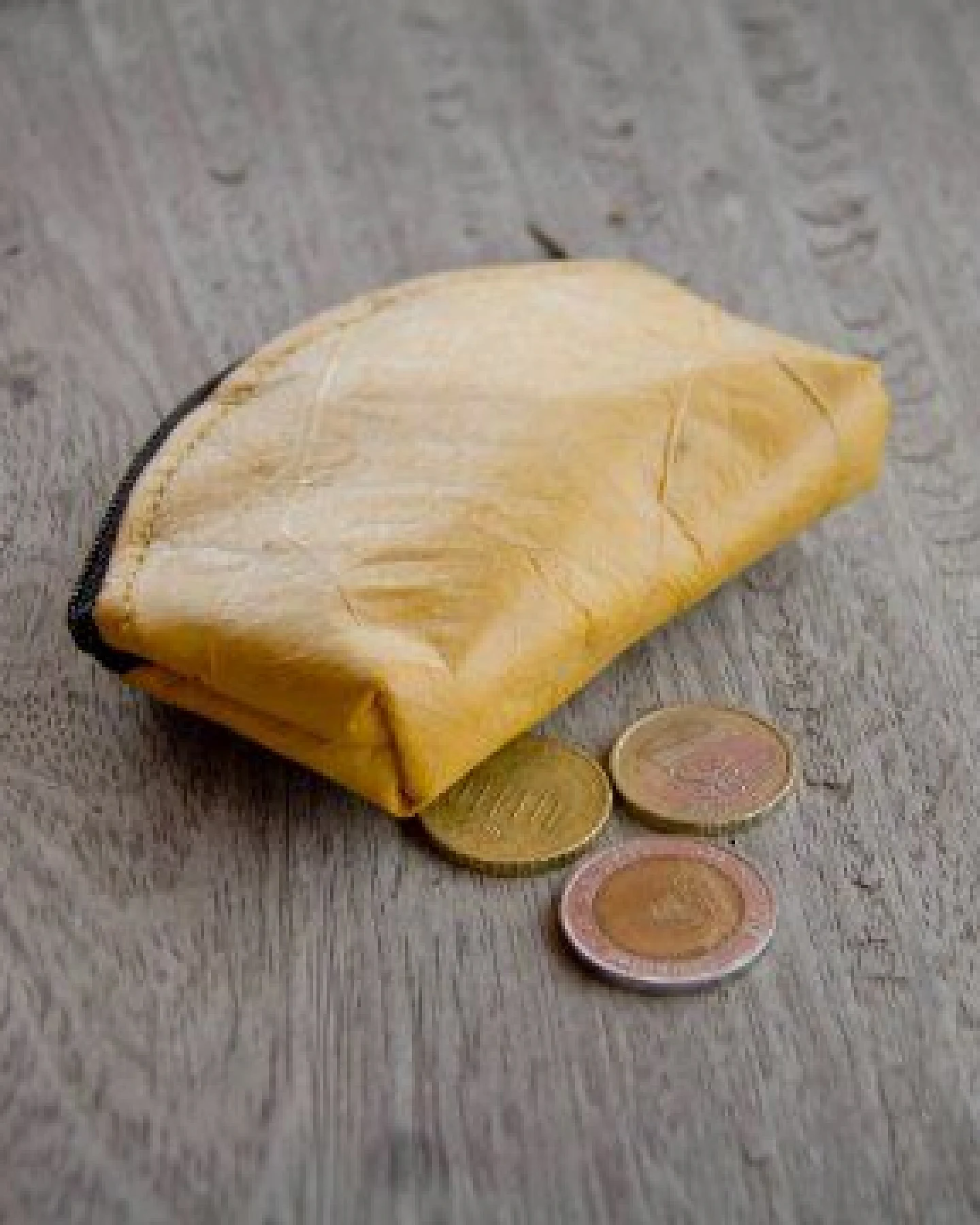 BY COPALA Mini Portemonnaie aus Blättern, Geldbörse in gelb – Ansicht 4