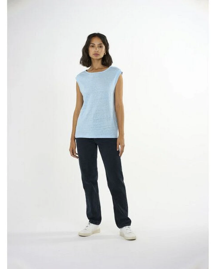 KnowledgeCotton Apparel Shirt VIOLET aus Bio-Leinen