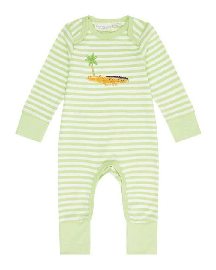 sense-organics Baby Romper/Schlafanzug *Kroko* Gots & Fairtrade