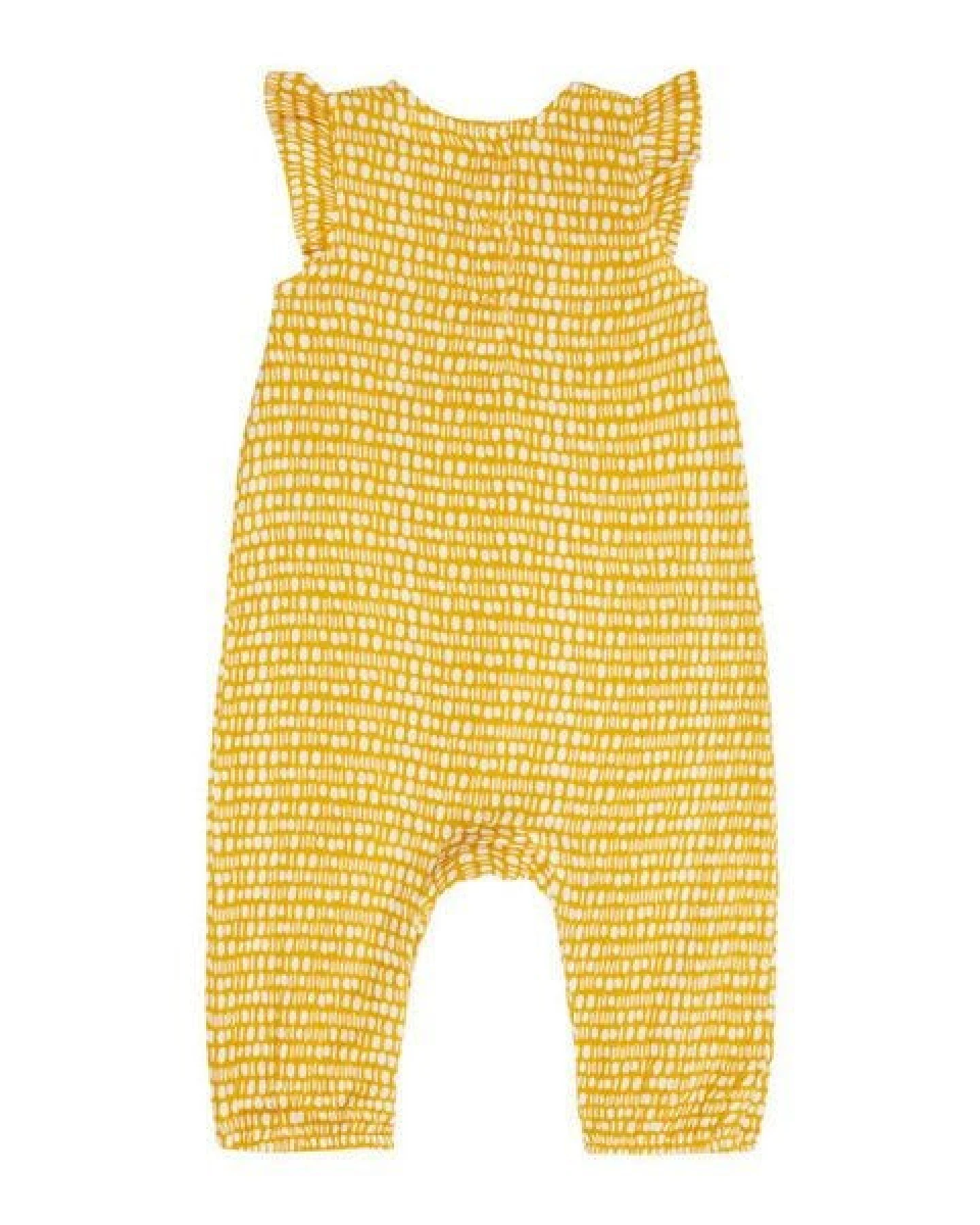 sense-organics Baby Butterfly Romper *Punkte gelb* Gots Bio – Ansicht 2