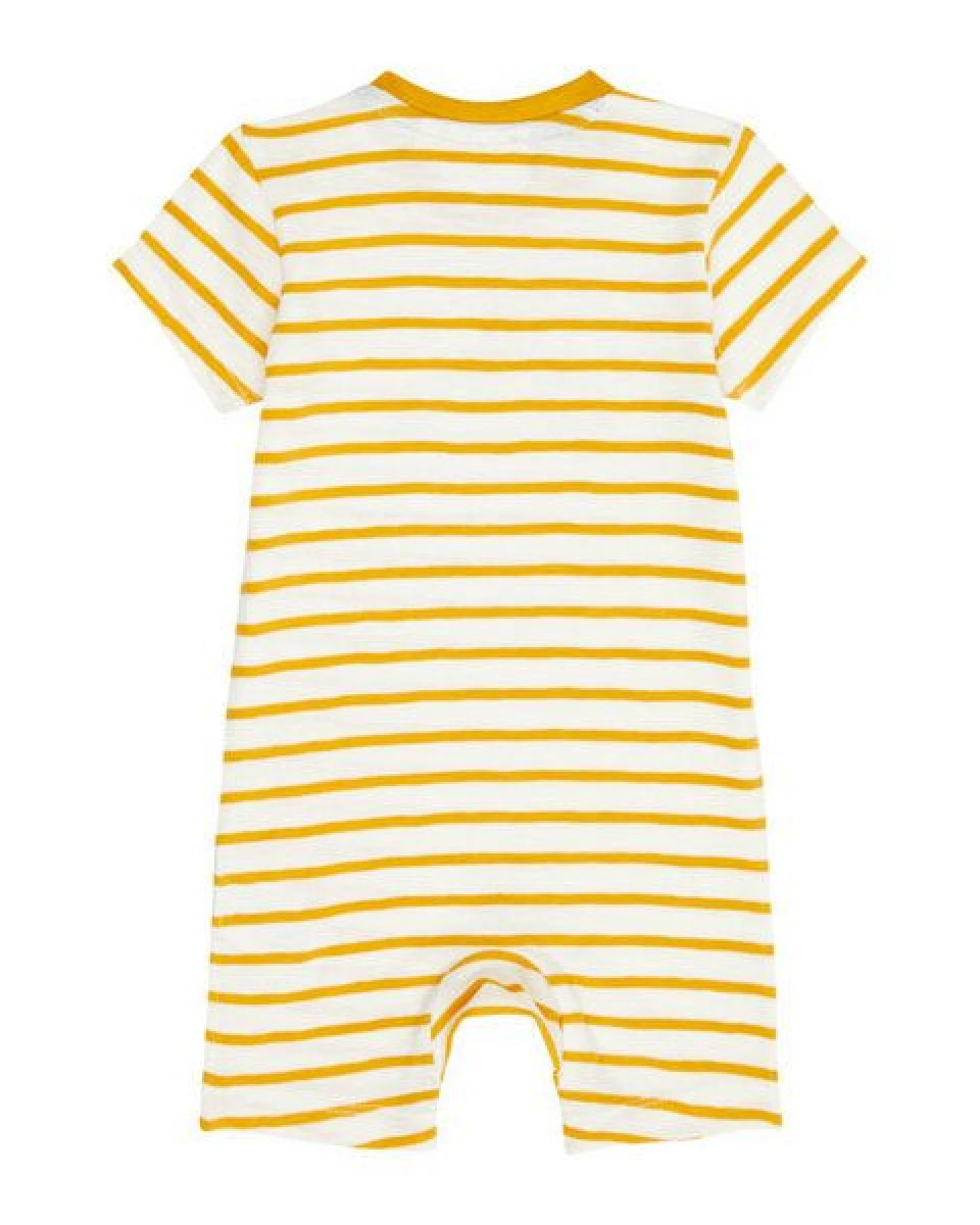 sense-organics Baby Strampler/Romper *Streifen gelb* Gots Bio – Ansicht 2