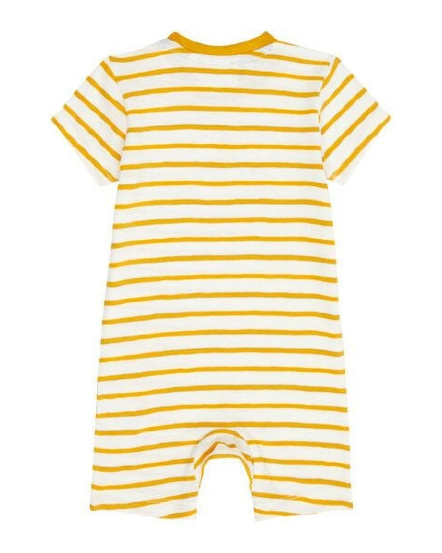sense-organics Baby Strampler/Romper *Streifen gelb* Gots Bio – Ansicht 2