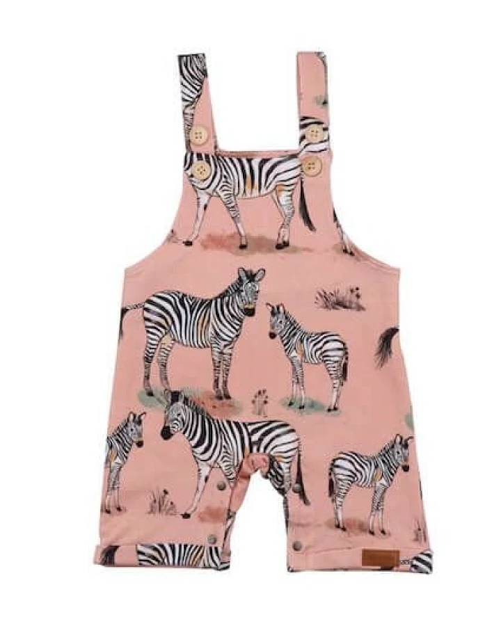 Baby Romper/Latzhose *Zebra Family* Gots Bio
