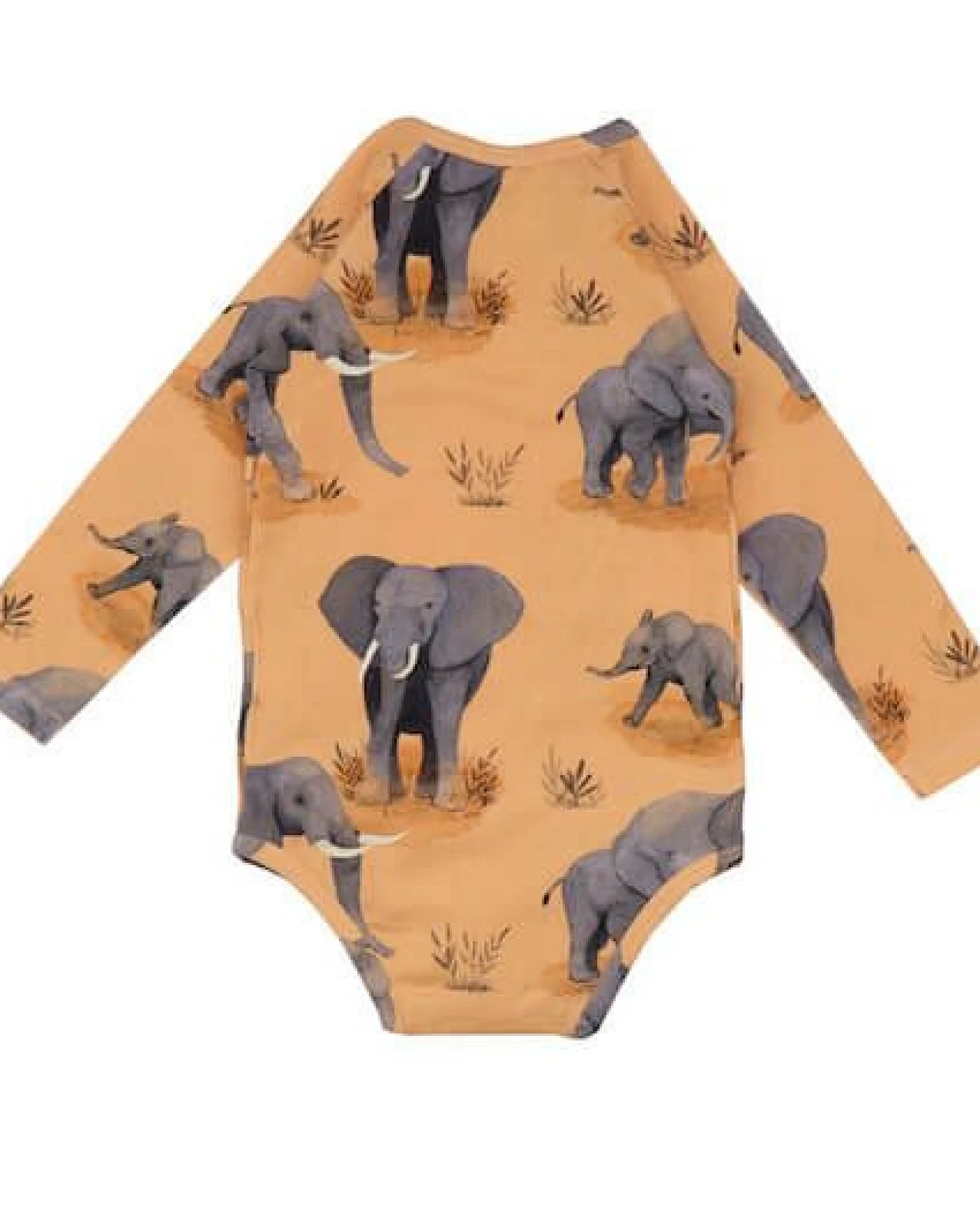 Baby Wickelbody Langarm *Elephant Family* Gots Bio – Ansicht 2