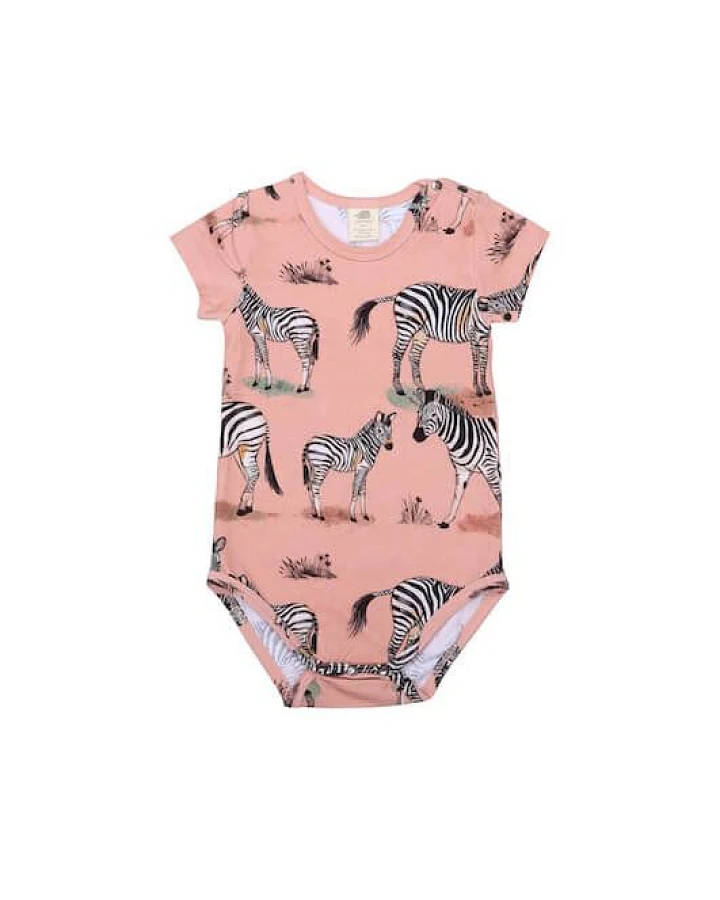 Baby Body Kurzarm *Frosch*/*Zebra Family* Gots Bio