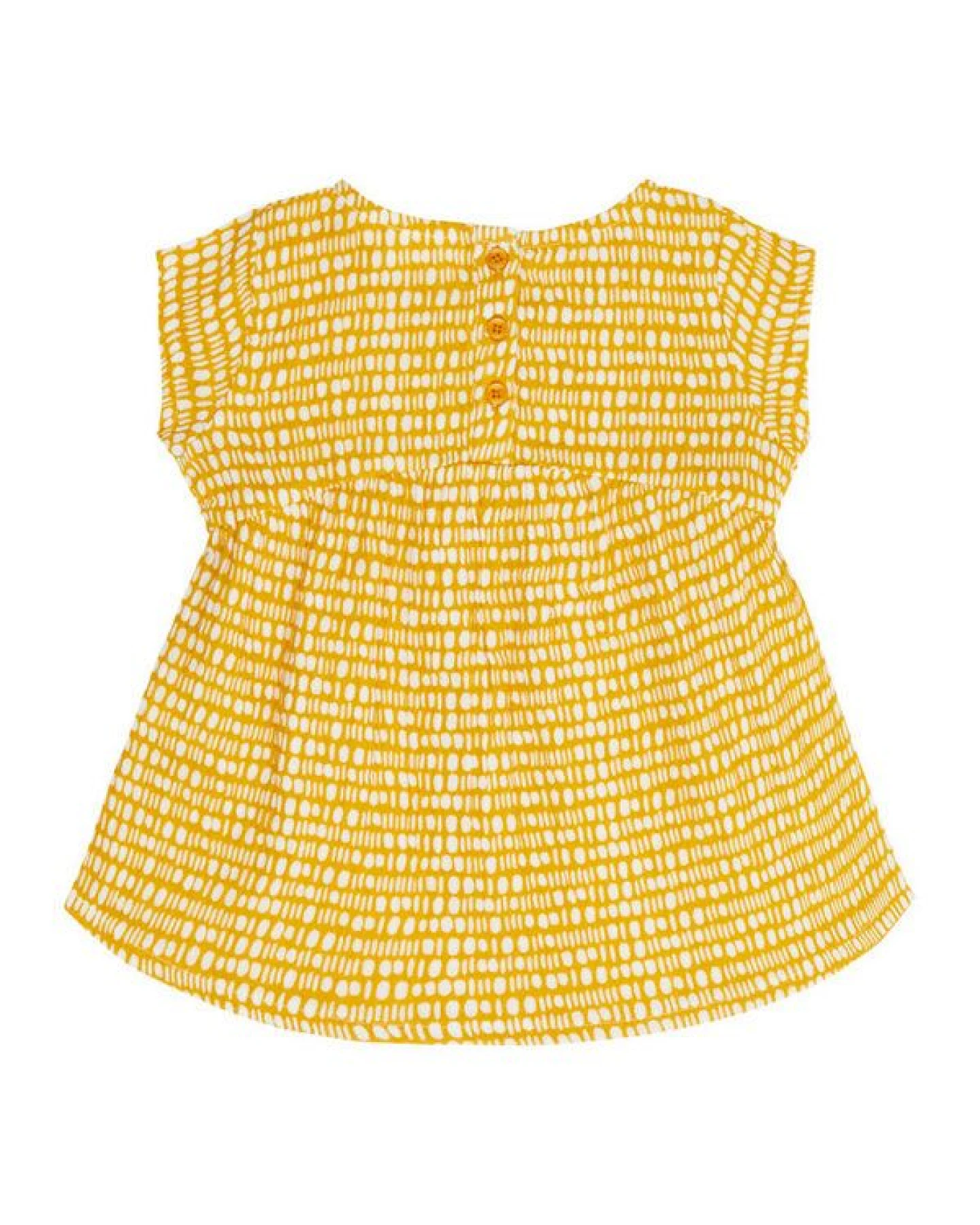 sense-organics Baby Tunika/Kleid *Punkte gelb* Gots & Bio – Ansicht 2