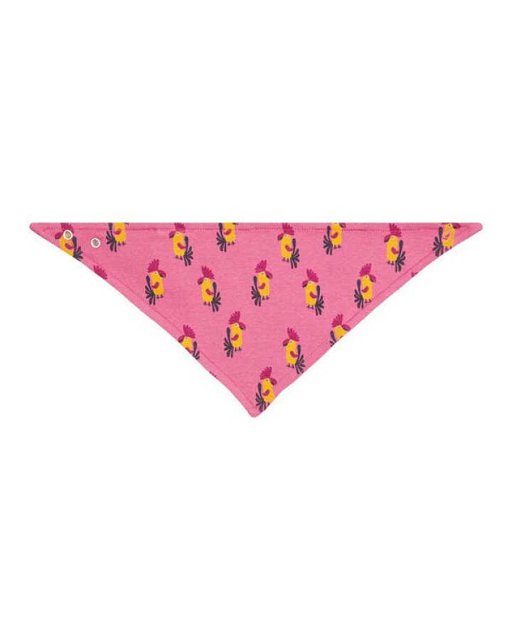 sense-organics Baby Retro Latz *Kakadu pink*/*Kroko grün* Gots & Fairtrade