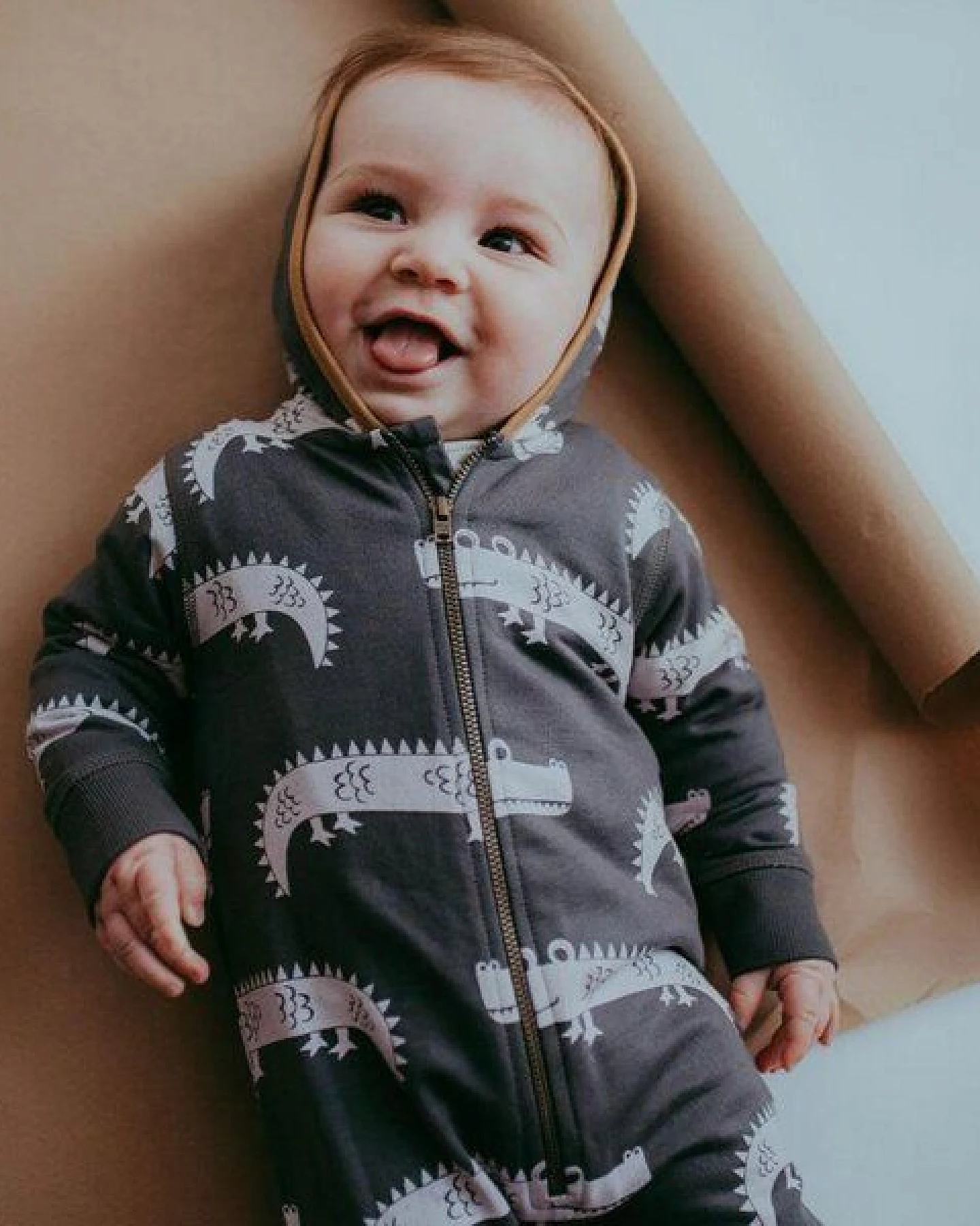 Baby Langarm Overall *Croc* Bio Baumwolle – Ansicht 2