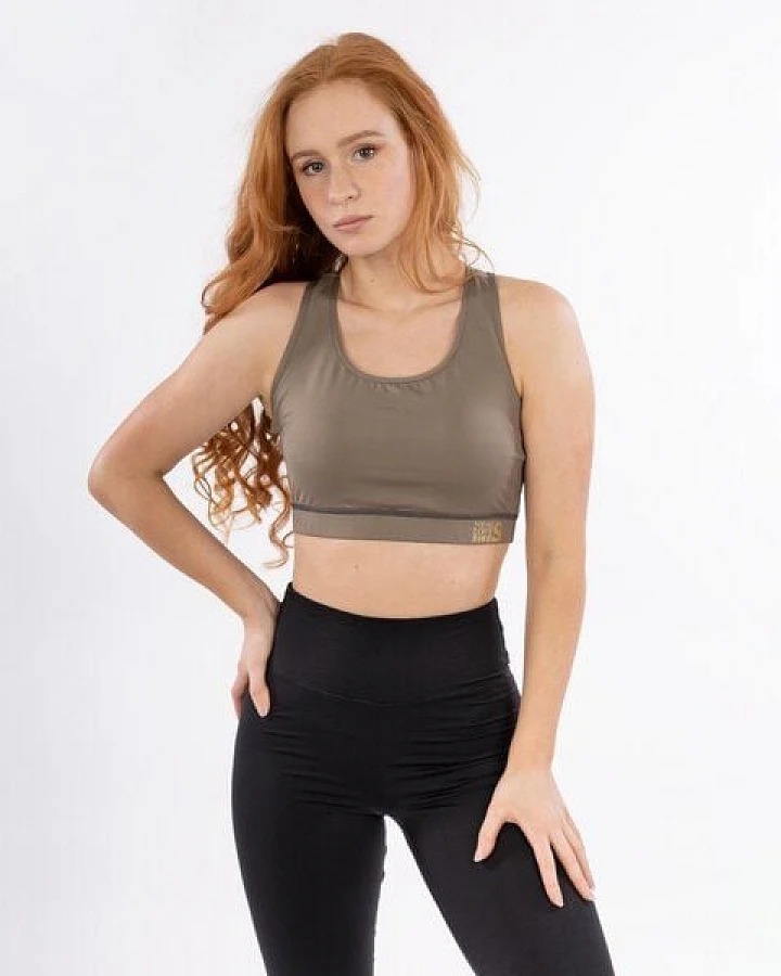 Flying Love Birds "Taupe" - Racerback Bra