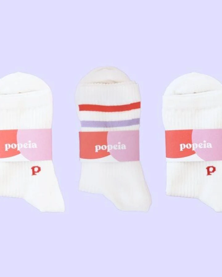 3x Socken weiß/natur "popeia" - The Sporty Set