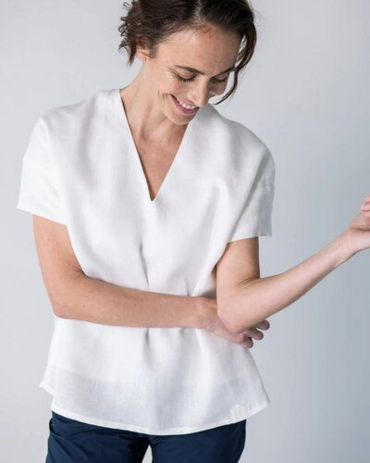 Grenzgang Damen Bluse COCO aus kühlendem Bio-Leinen – Ansicht 3