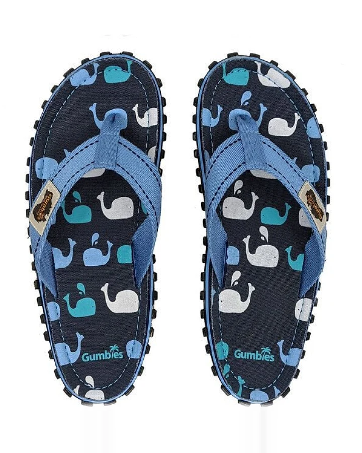 GUMBIES Whales - Zehensandalen für Damen und Herren