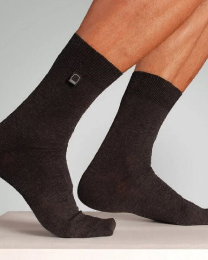 Dailybread Bio-Business-Socken glatt, 2er Pack, anthrazit