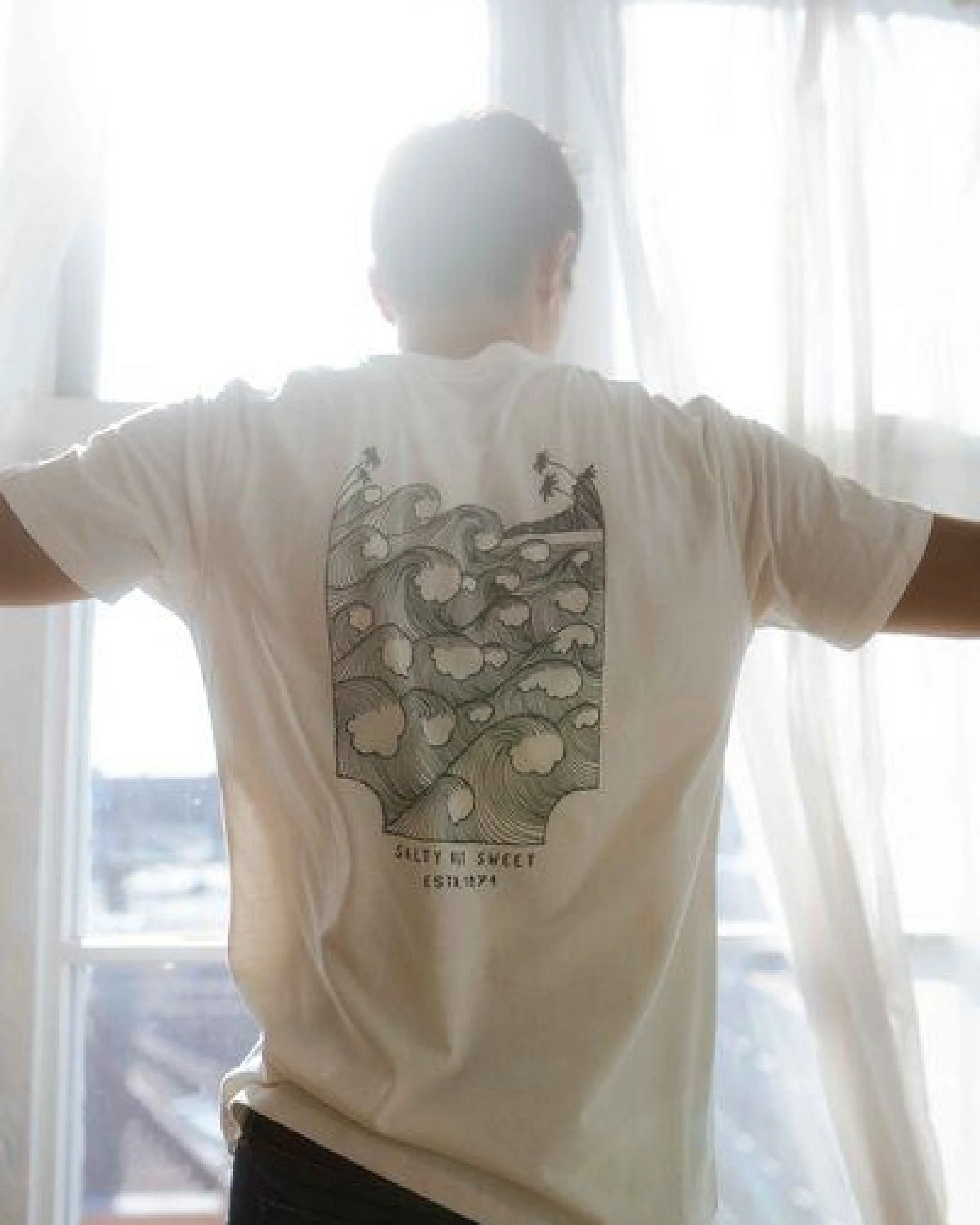 Kultgut Artdesign - Shirt aus recycelter Bio- Baumwolle / Salty but Sweet – Ansicht 4