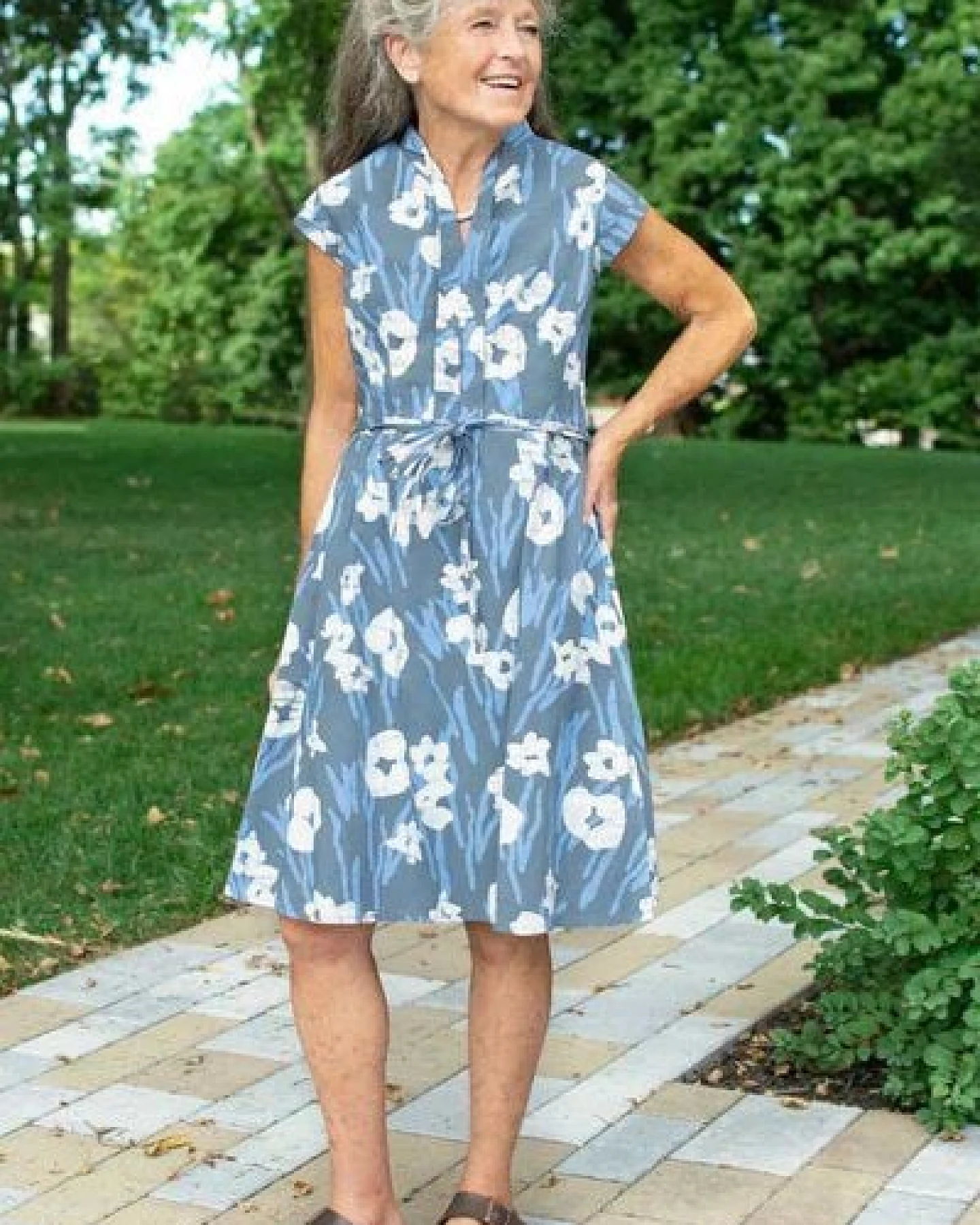 Global Mamas Bio Kleid - RETRO - Rings – Ansicht 3