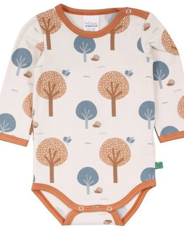 Langarm Baby Body *Tree* Gots Bio