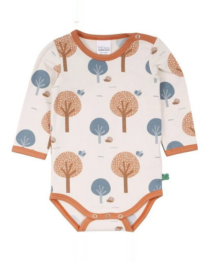 Langarm Baby Body *Tree* Gots Bio