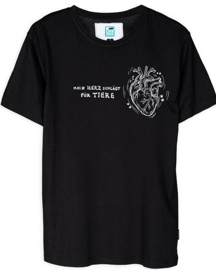 GARY MASH T-Shirt Herz für Tiere aus Bio-Baumwolle