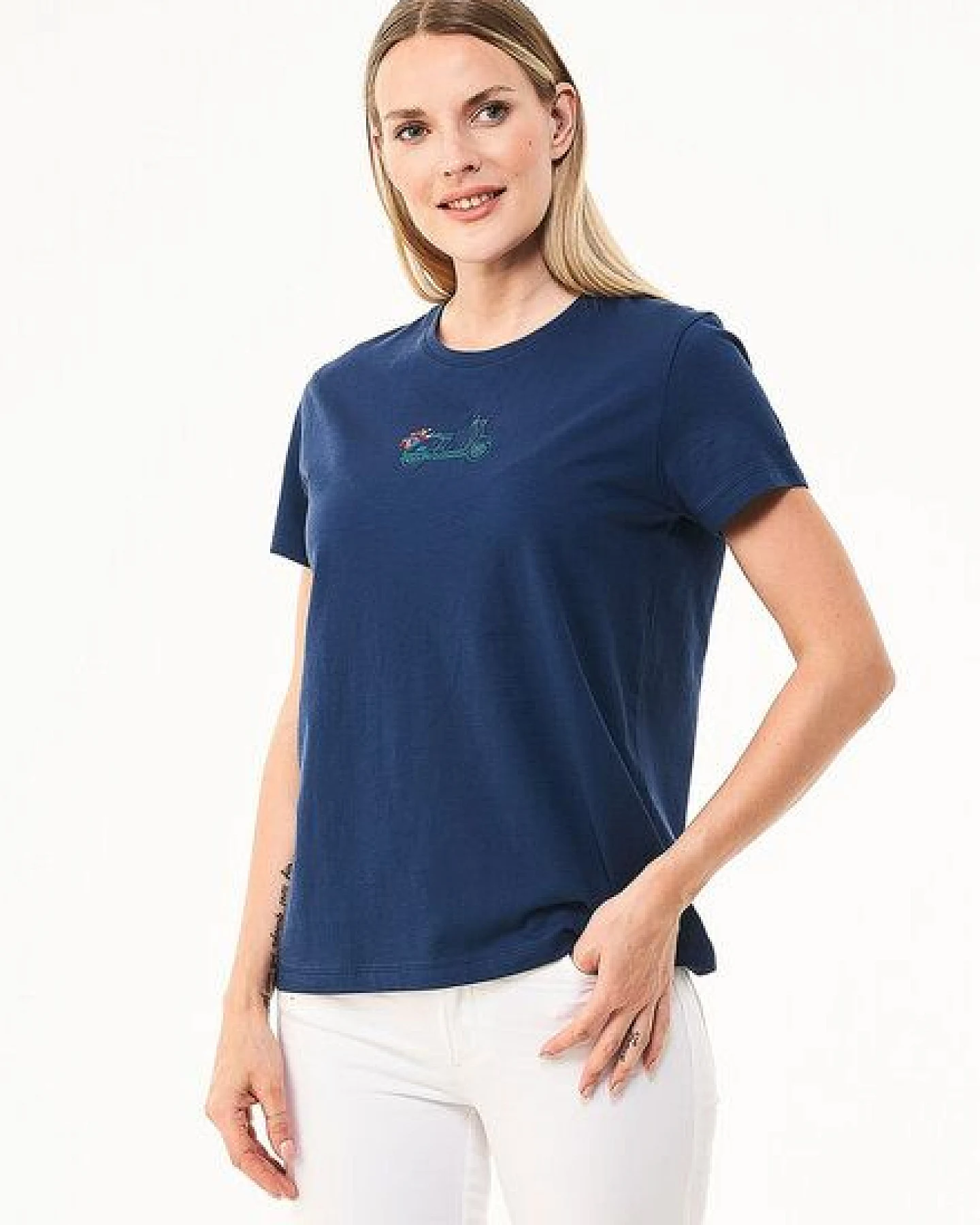 ORGANICATION T-Shirt aus Bio-Baumwolle mit Stickerei – Ansicht 4