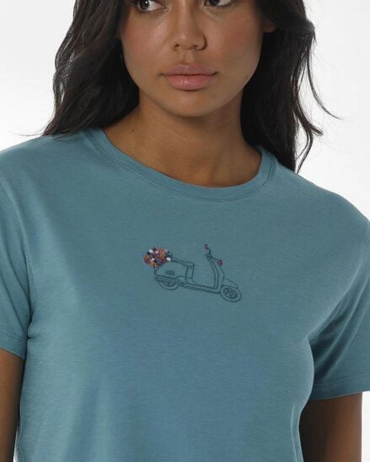 ORGANICATION T-Shirt aus Bio-Baumwolle mit Stickerei – Ansicht 4