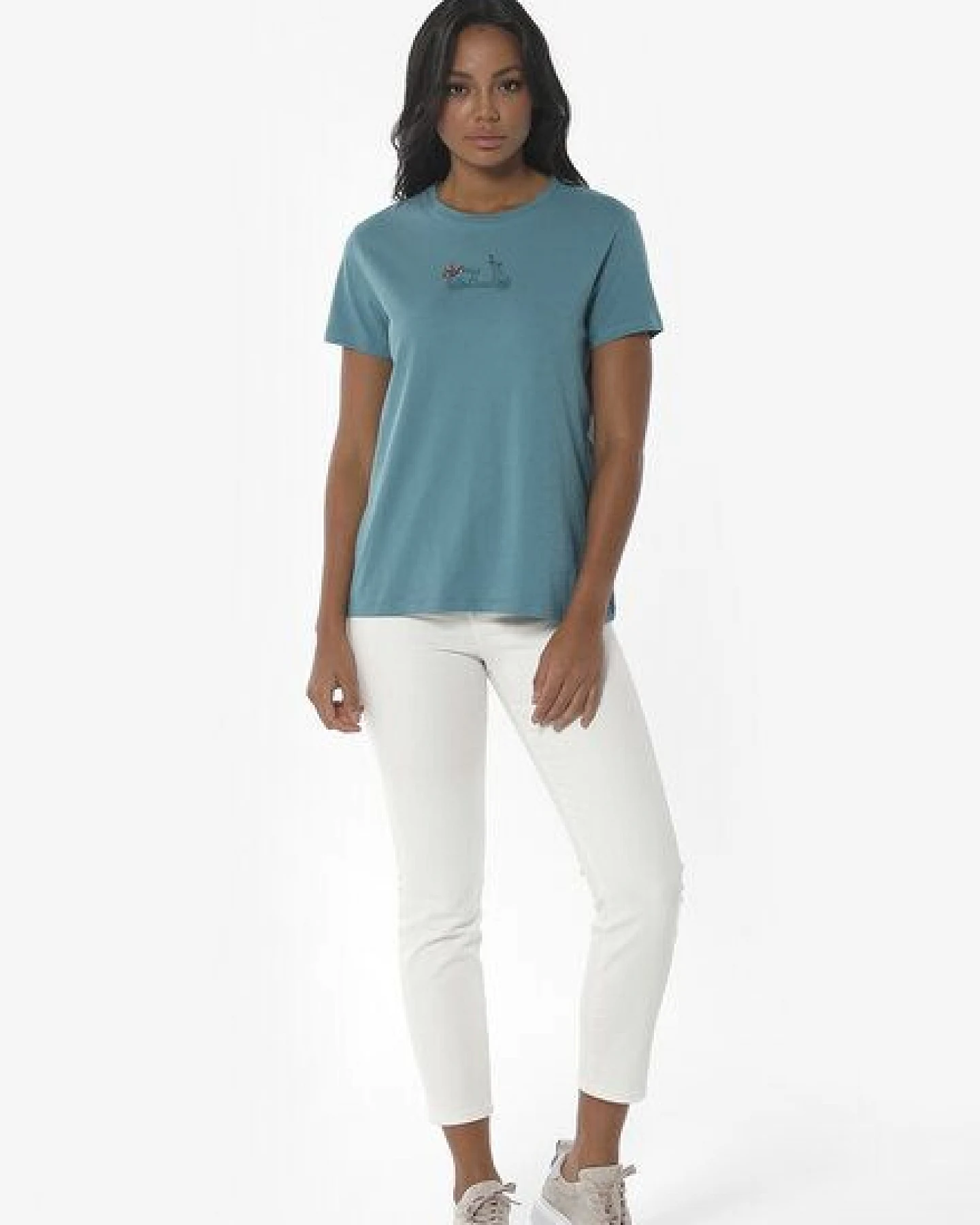 ORGANICATION T-Shirt aus Bio-Baumwolle mit Stickerei – Ansicht 2