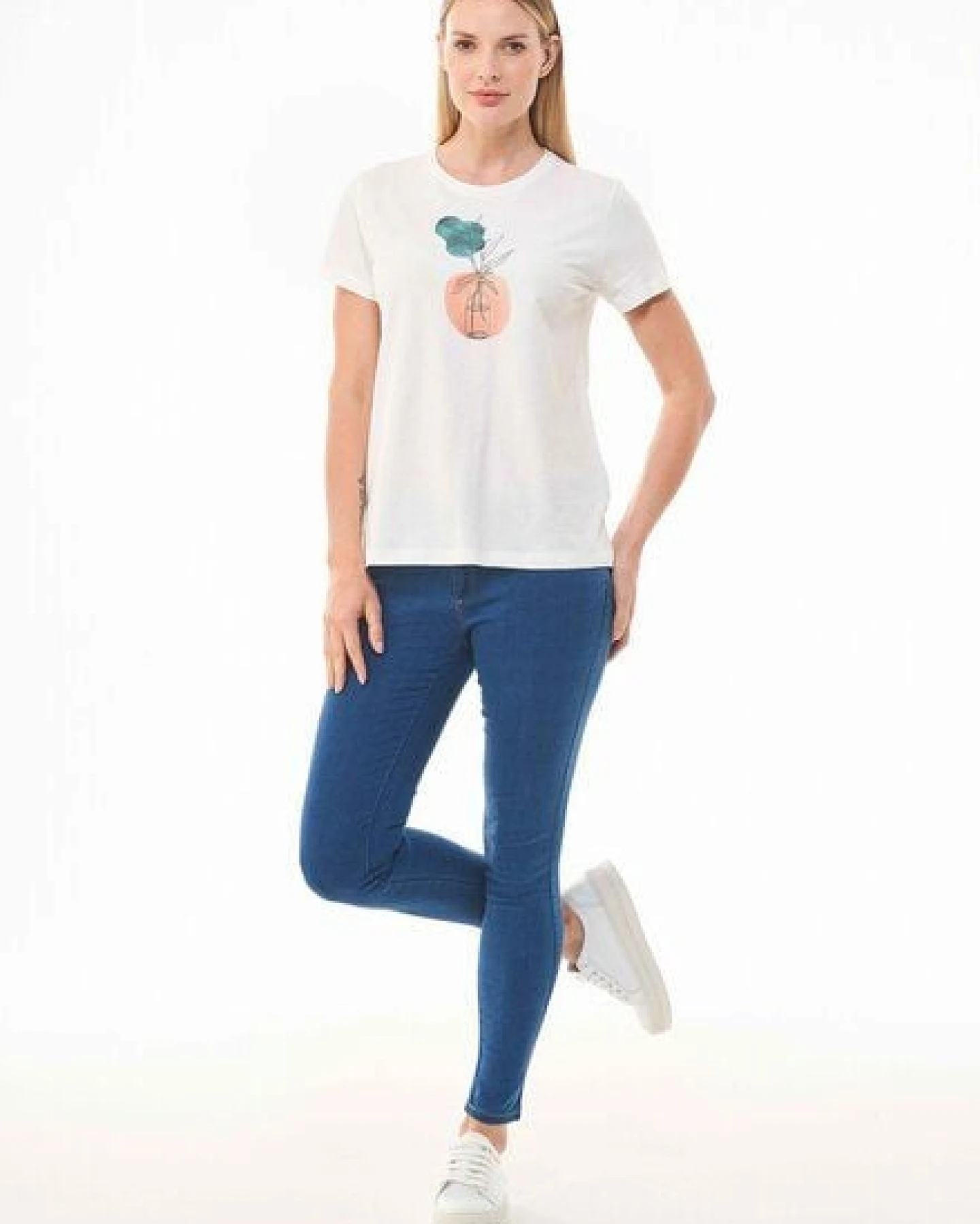 ORGANICATION T-Shirt aus Bio-Baumwolle mit Print – Ansicht 2