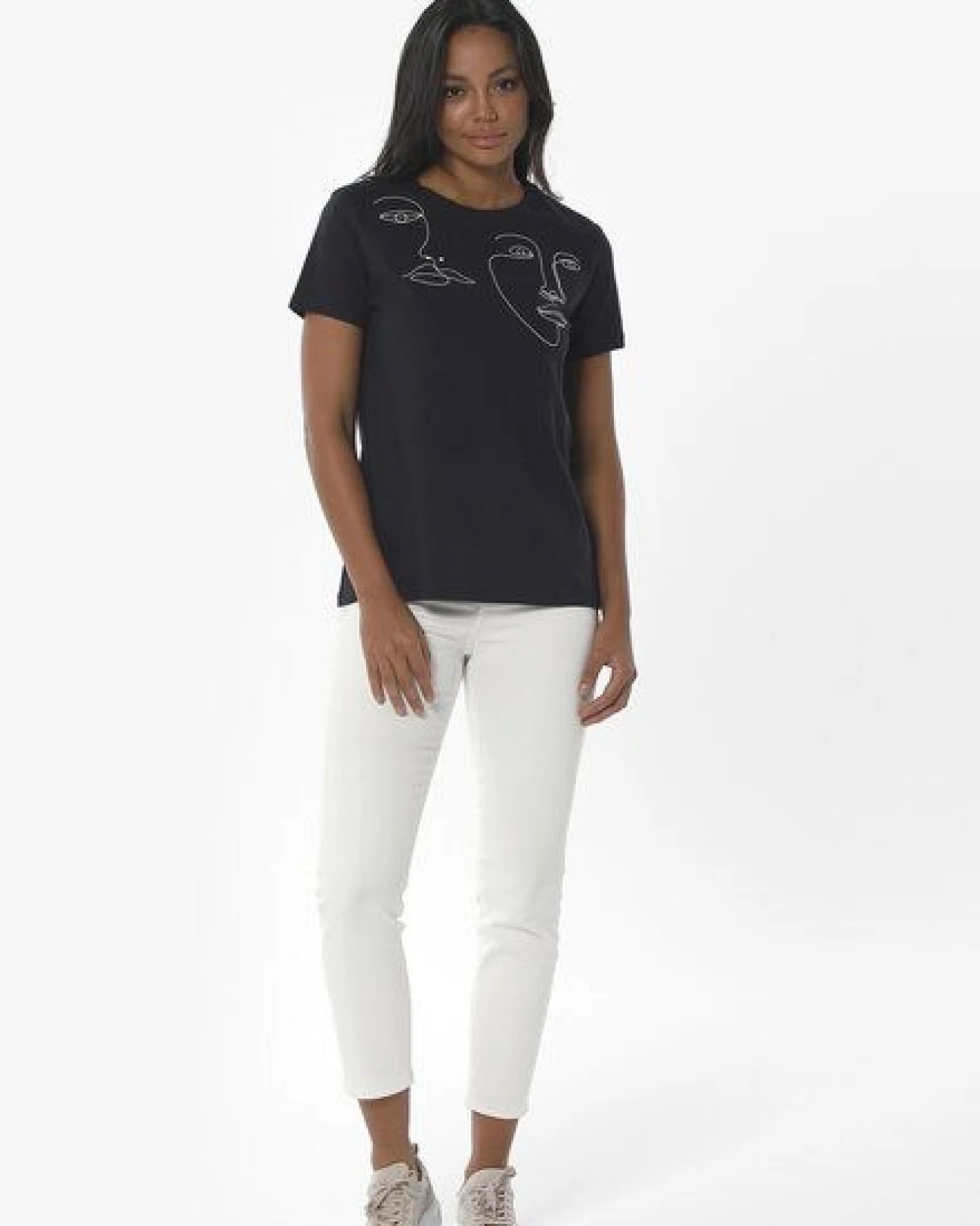 ORGANICATION T-Shirt aus Bio-Baumwolle mit Stickerei – Ansicht 2