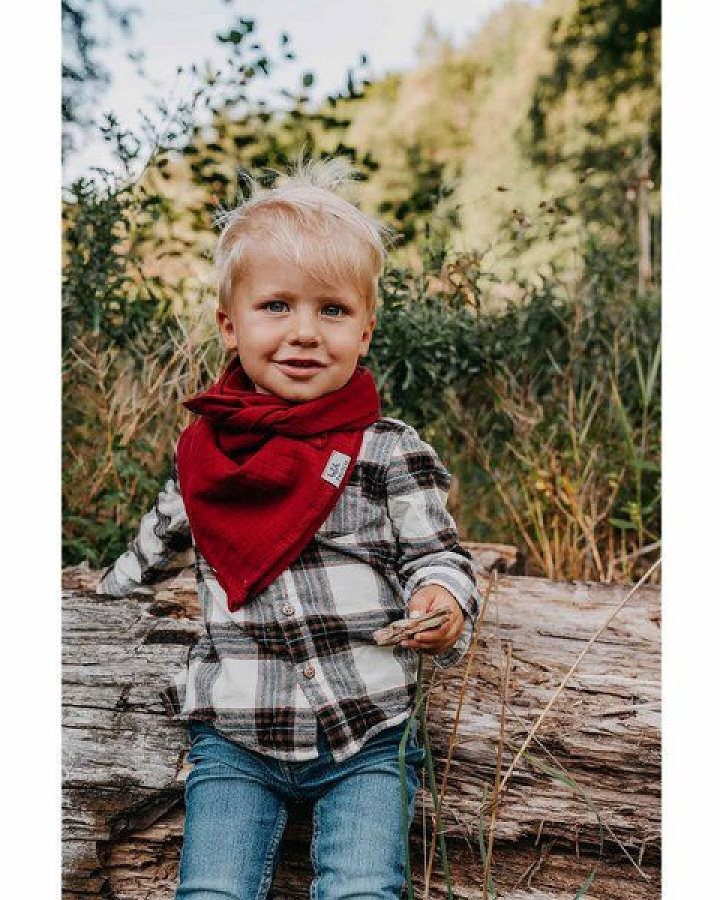 Hutch&Putch Musselin Halstuch - Dreieckstuch - Schal für Kleinkinder (1-6 Jahre) aus 100% Bio-Baumwolle – Ansicht 3