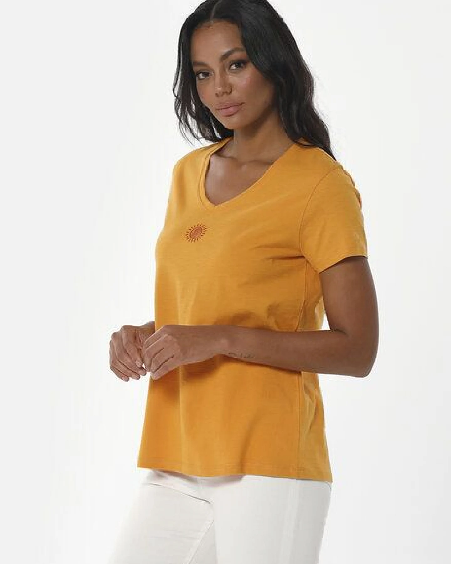 ORGANICATION T-Shirt aus Bio-Baumwolle mit Solar-Stickerei – Ansicht 3
