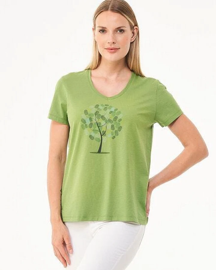 ORGANICATION T-Shirt aus Bio-Baumwolle mit Baum-Print