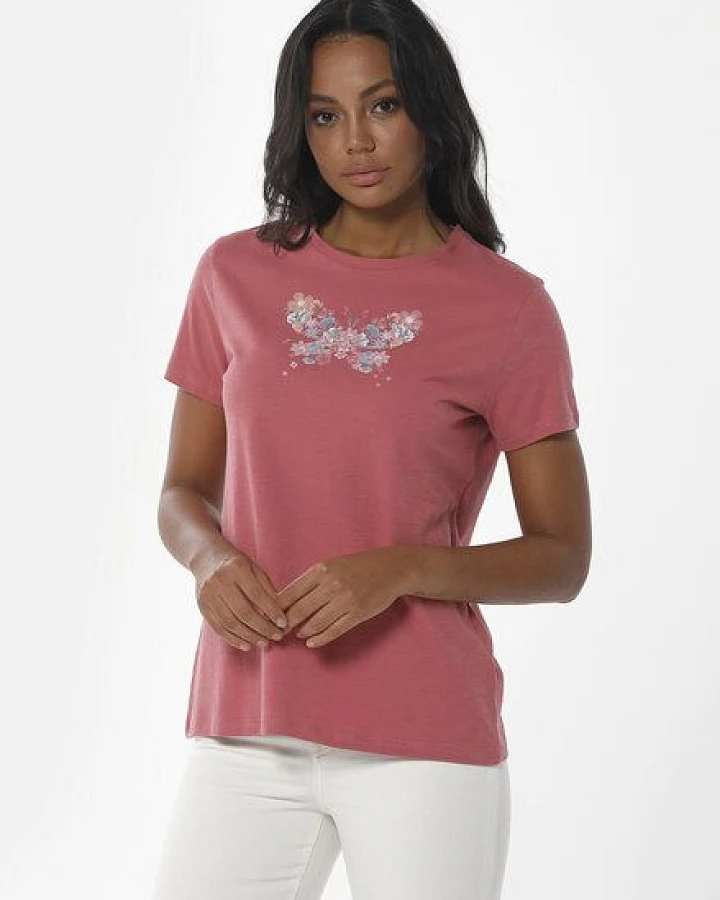 ORGANICATION T-Shirt aus Bio-Baumwolle mit Falter-Print