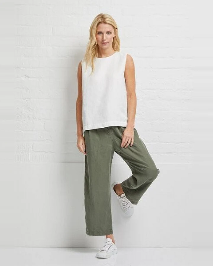 Wunderwerk Damen Bluse aus Lyocell (TENCEL) & Leinen "Linen TENCEL blouse top"