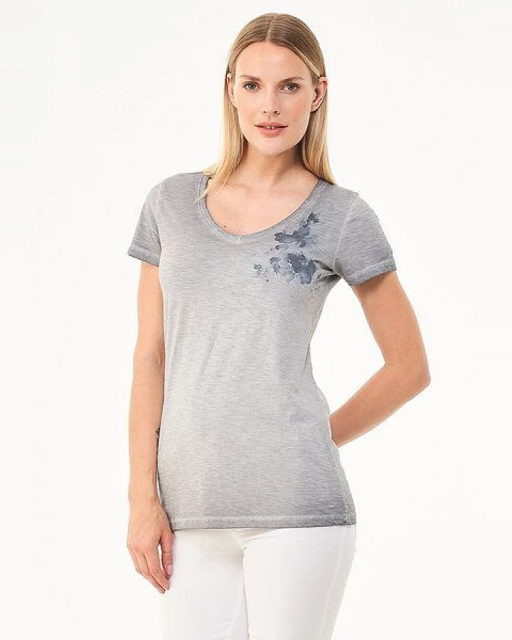 ORGANICATION Cold Pigment Dyed T-Shirt aus Bio-Baumwolle mit Print