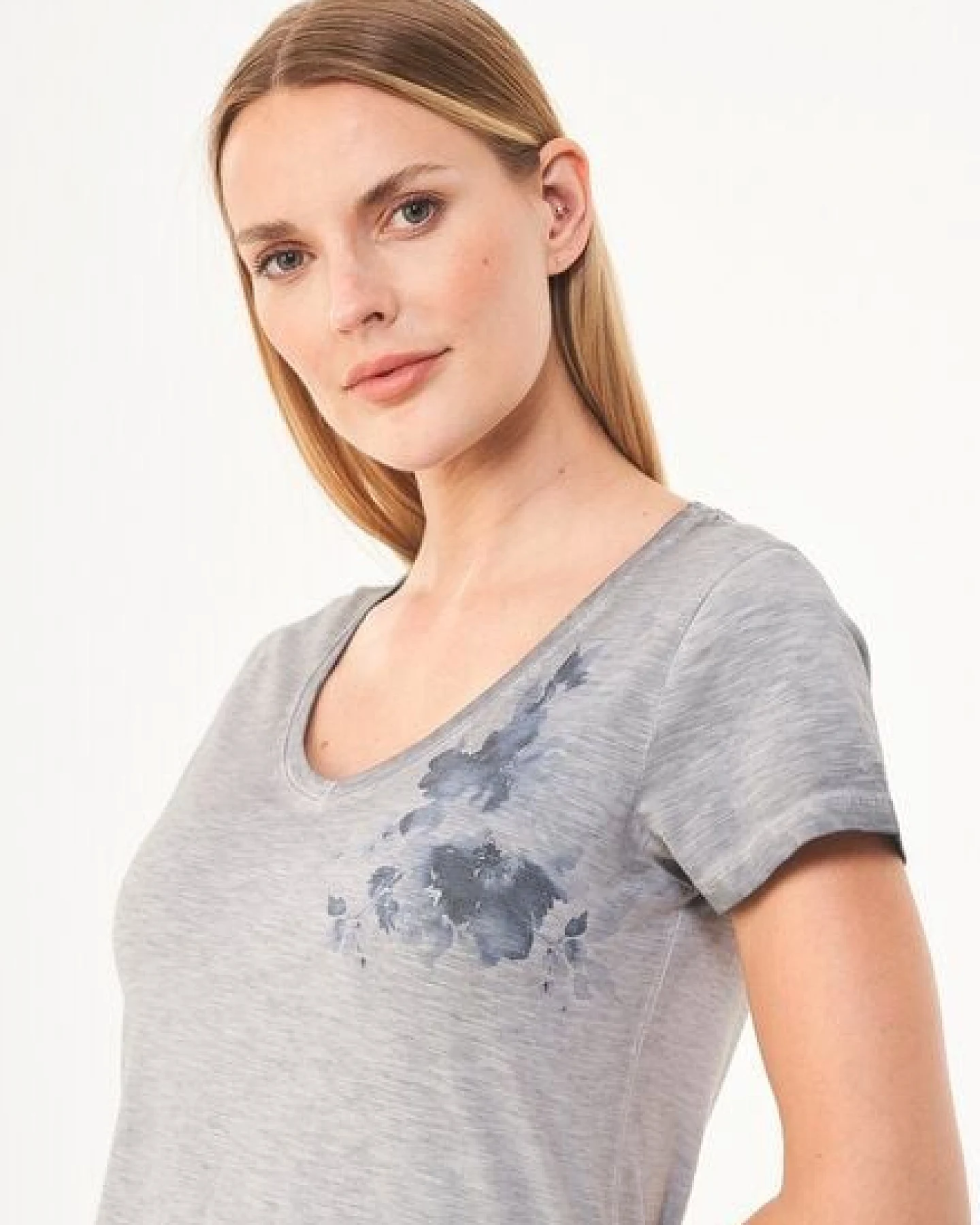 ORGANICATION Cold Pigment Dyed T-Shirt aus Bio-Baumwolle mit Print – Ansicht 4