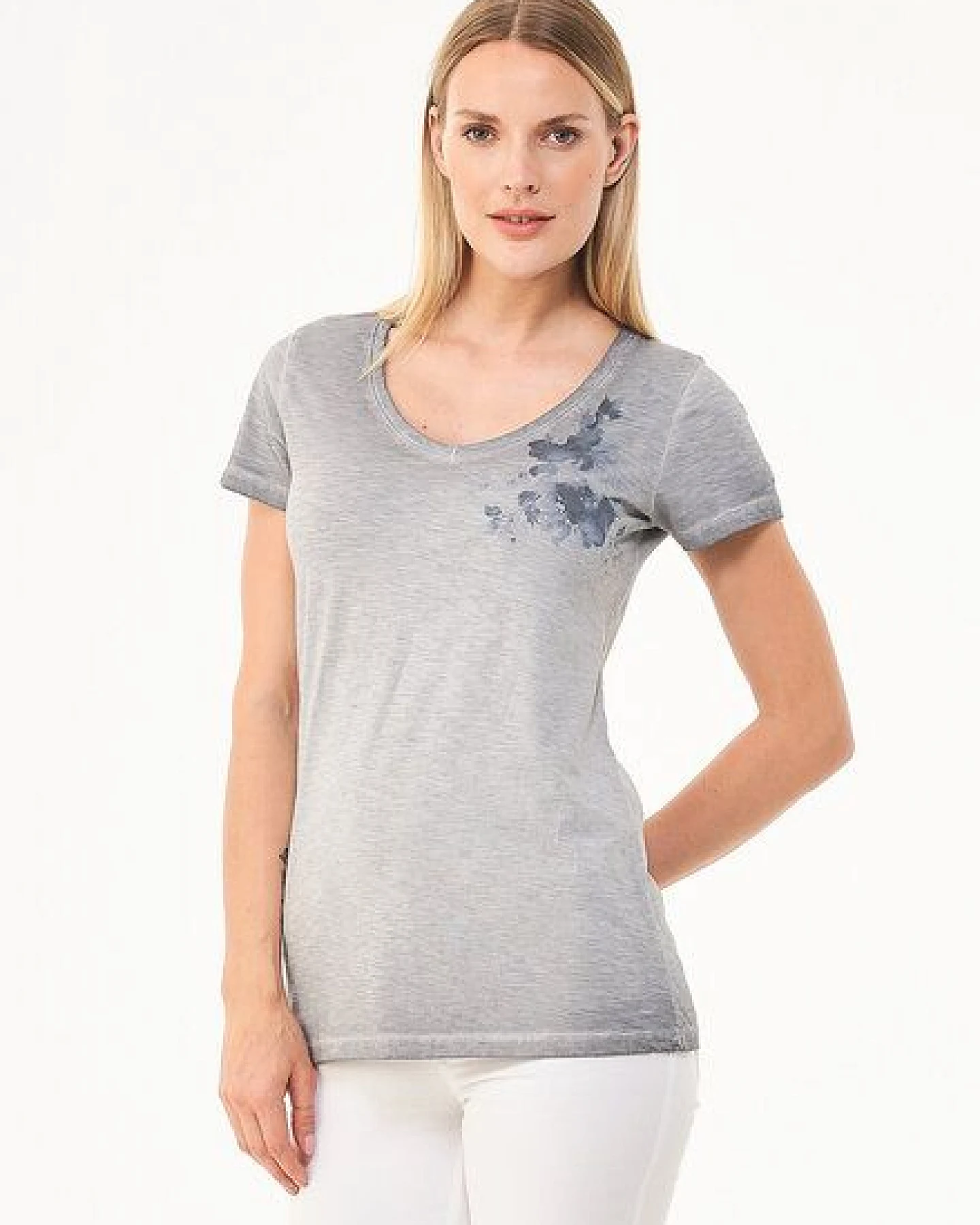 ORGANICATION Cold Pigment Dyed T-Shirt aus Bio-Baumwolle mit Print – Ansicht 4