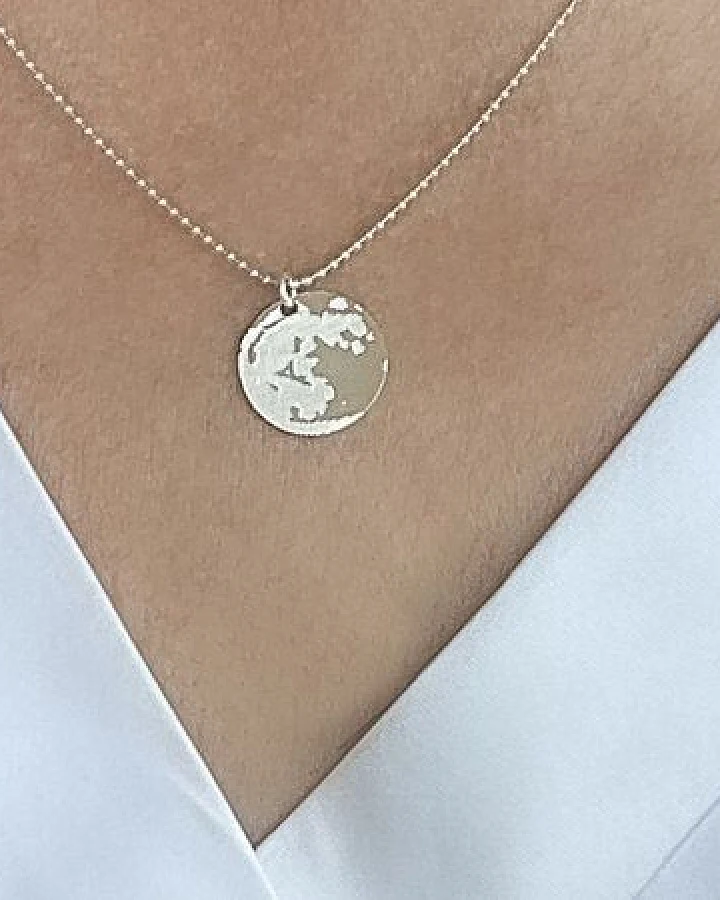renna deluxe Mond Kette Silber – beidseitiges Motiv