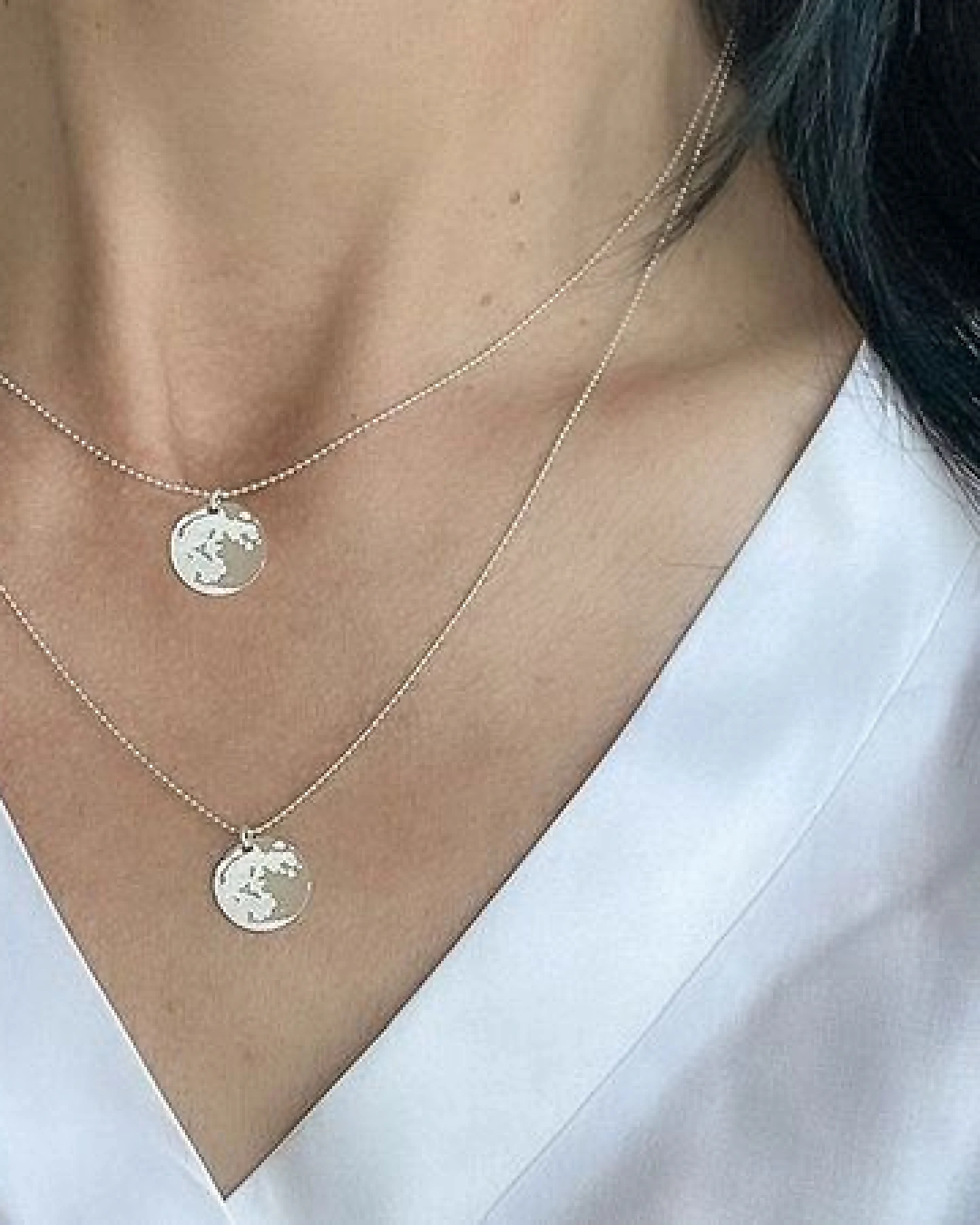 renna deluxe Mond Kette Silber – beidseitiges Motiv – Ansicht 2