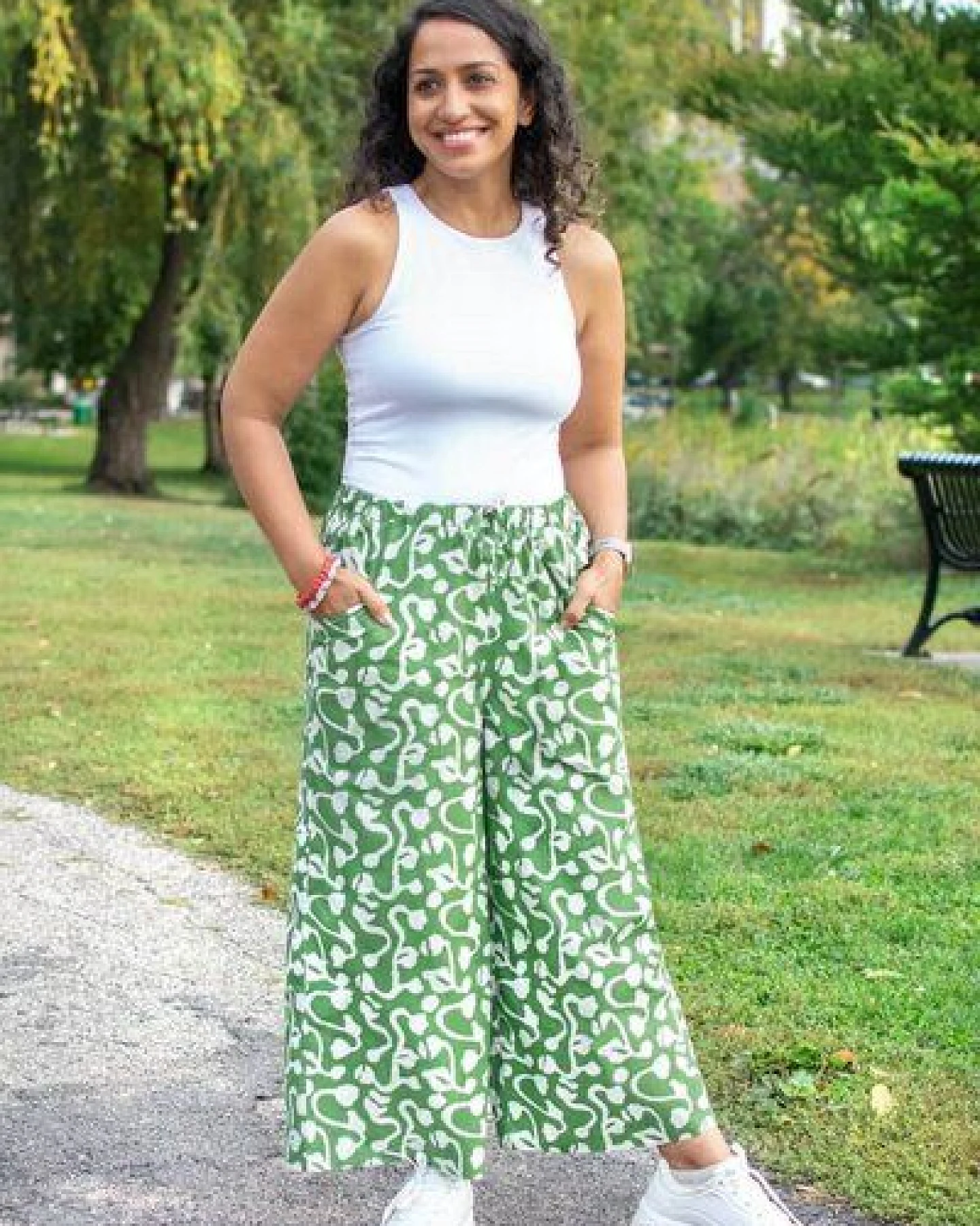 Global Mamas Bio Hose Crop - WIDE LEG SUMMER – Ansicht 2